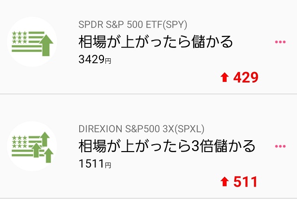 SPXLとSPYのポテトポートフォリオ