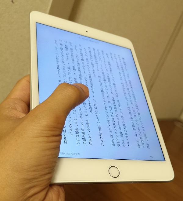 iPad mini5はkindle本を読むのに最適なサイズ
