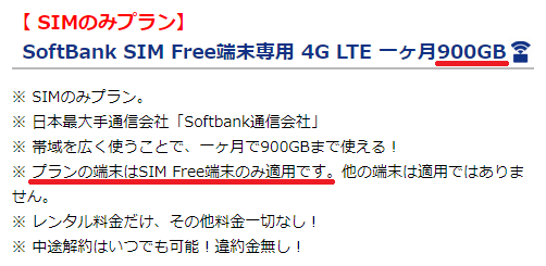 iVideoのSIMのみ900GBプラン